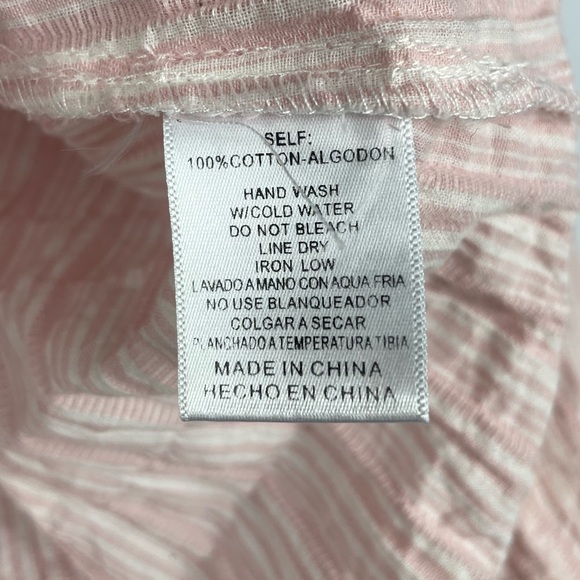 Listicle Boho Pink Stiped Cotton Blouse - Picture 8 of 10